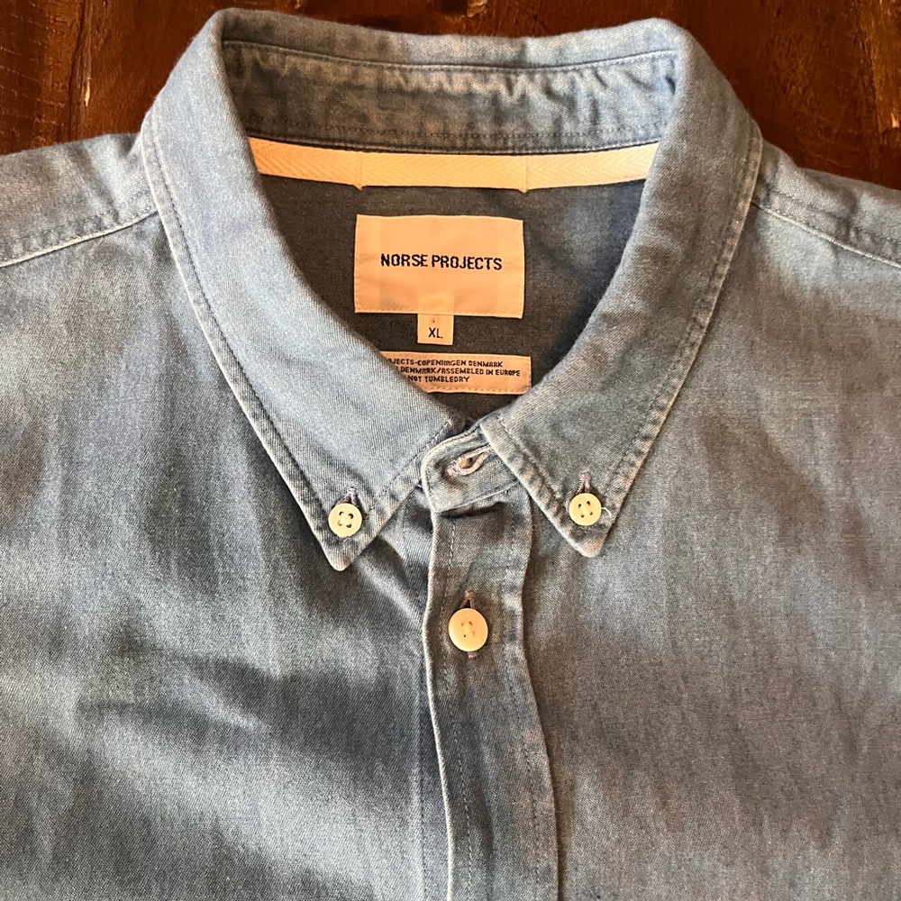 Norse Projects Denim Blue Shirt size XL